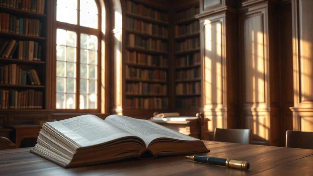 Ein ruhiger Lesesaal mit alten Büchern symbolisiert das literarische Lebenswerk hinter Anne Carsons Nobelpreis – Symbolbild, KI-erzeugt