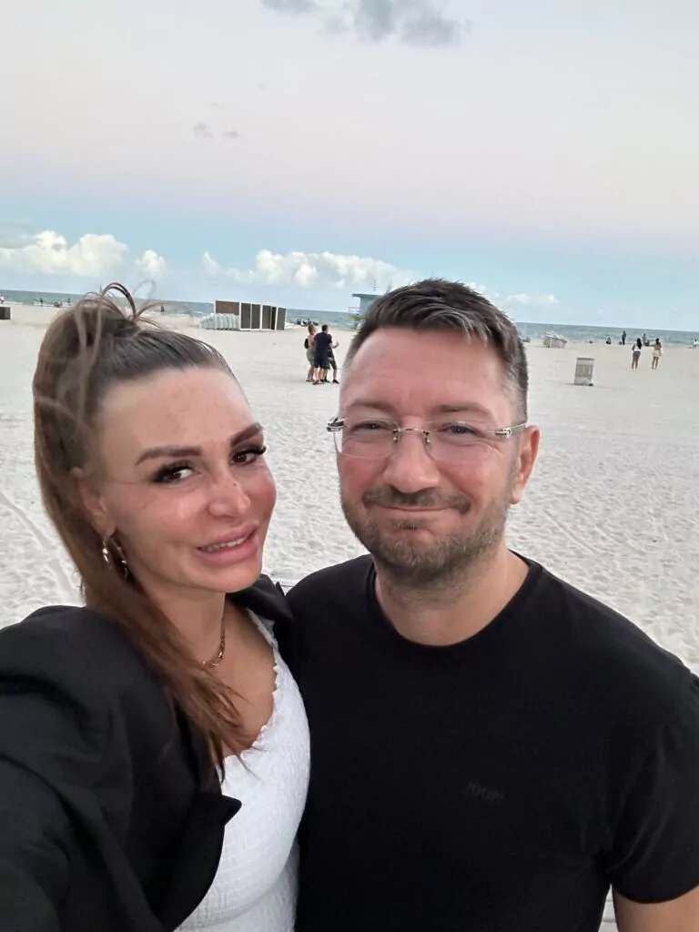 Susi und Walter Temmer am Strand von Miami